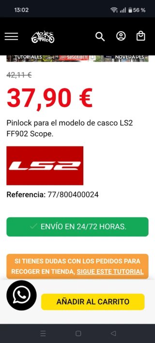 Pinlock LS2 FF902