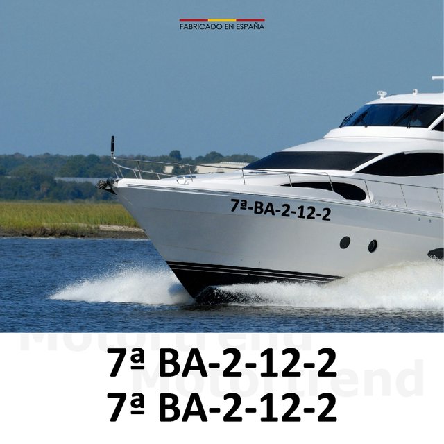 Kit 2x Matrículas para Barco y Yate