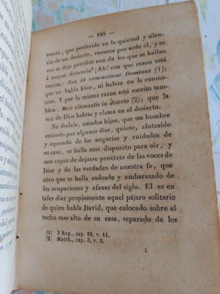 Libro antiguo 1849: Voces del Pastor en el Retiro