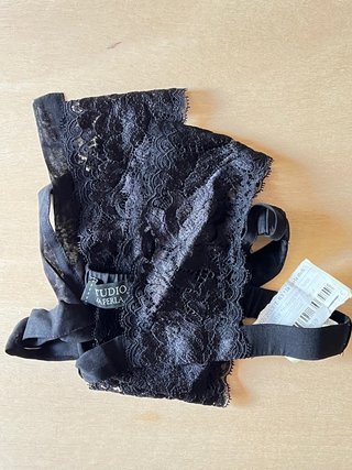 Studio La Perla – Black Lace Bralette – 95% Silk