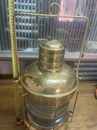 Farol de barco ANCHOR latón y cristal
