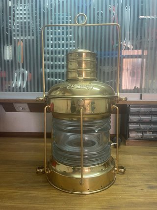 Farol de barco ANCHOR latón y cristal