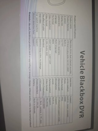 Retrovisor box DVR fulla HD 1080
