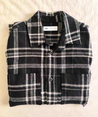 Camisa de cuadros Zara Talla M