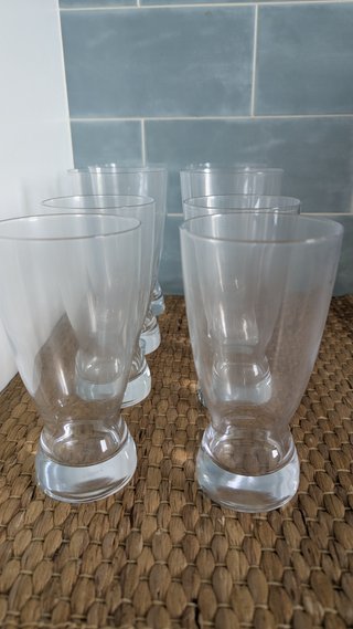 Juego de 8 vasos de cristal