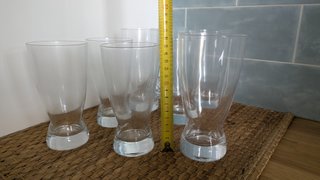 Juego de 8 vasos de cristal