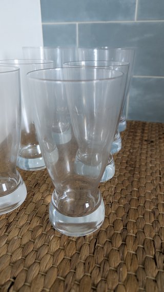 Juego de 8 vasos de cristal