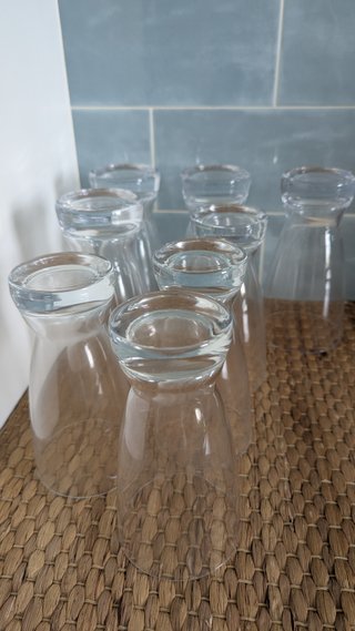 Juego de 8 vasos de cristal