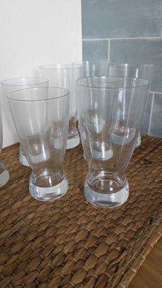 Juego de 8 vasos de cristal