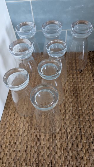 Juego de 8 vasos de cristal