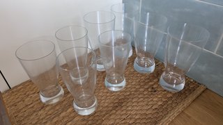 Juego de 8 vasos de cristal