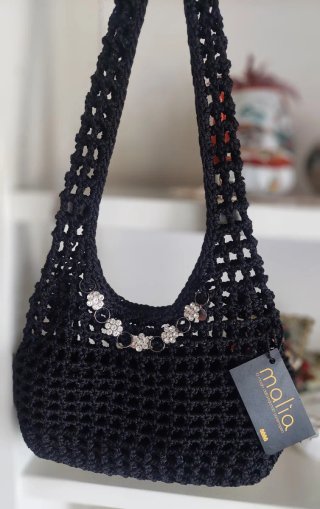 Borsa HOBO a tracolla fatta a mano uncinetto