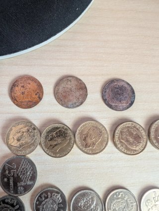 Lote de monedas pesetas variadas