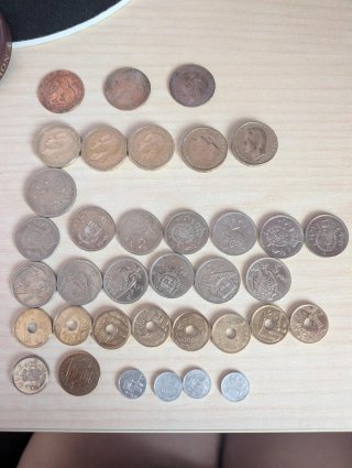 Lote de monedas pesetas variadas