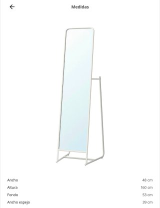 Espejo con perchero KNAPPER Ikea nuevo