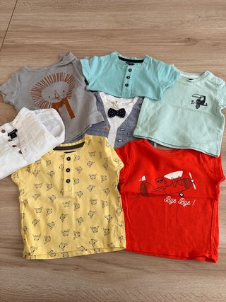 Lote 7 Camisetas Bebé Niños