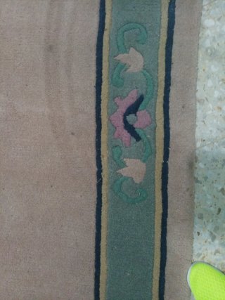 Alfombra comedor lana beige multicolor