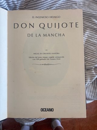 Libro Don Quijote edición numerada ejemplar 348.