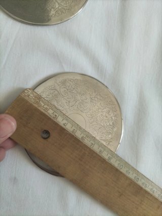 Vajilla antigua reposavasos plateado plata vintage