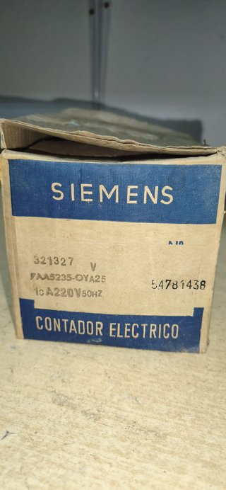 Contador Eléctrico Siemens Monofásico Vintage