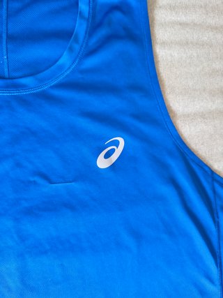 Camiseta Asics Running Azul sin Mangas