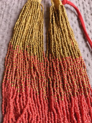 Collar Bimba y Lola dorado y rojo