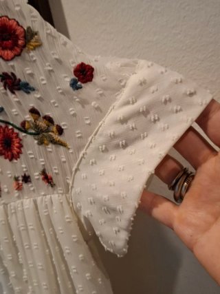 Miniabito Zara pois panna fiori colorati XS