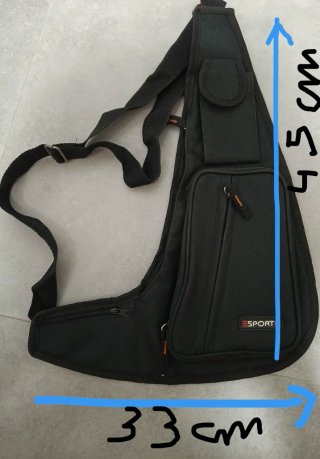 Bolso de pecho negro ( sling bag)