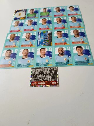 Cromos selección COMPLETA Uruguay Mundial 2026