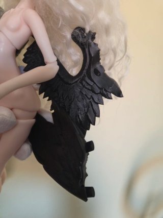 Muñeca ángel articulada. Impresa en 3D.