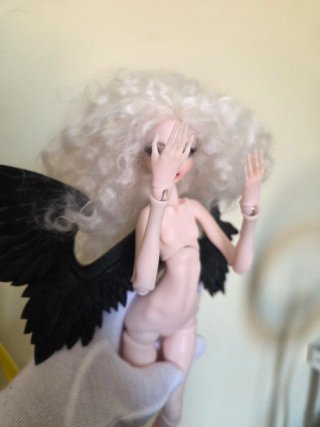 Muñeca ángel articulada. Impresa en 3D.