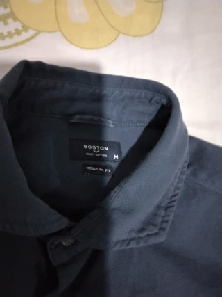Camisa azul botones talla L