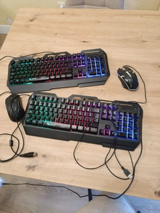 Pack 2 Teclados Gaming RGB + 2 Ratones