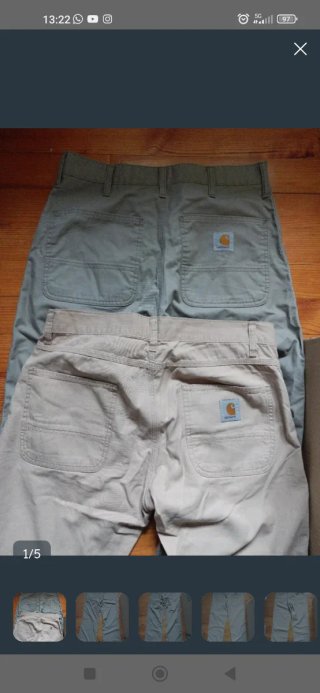 Pantalones Carhartt Beige y Verde