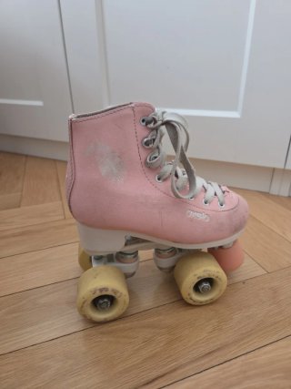 Patines Oxelo rosas 4 ruedas, talla 32/33,
