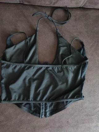 Top Y2K Corsé Negro