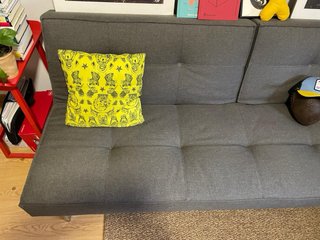 Sofá Cama Gris Tela
