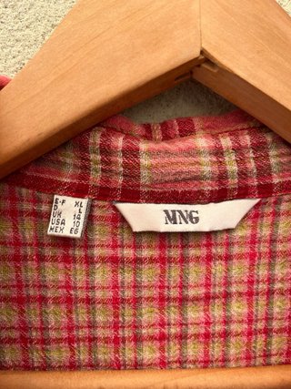 Camisa vintage Mango cuadros rosa