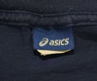 T-shirt Asics Uomo Blu Scuro Logo Bianco tg L