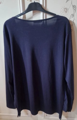 Maglia donna leggera fantasia blu