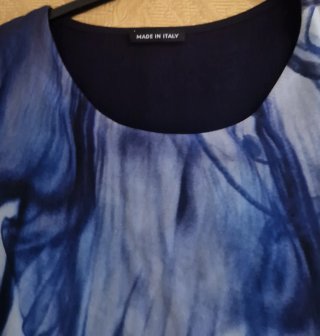 Maglia donna leggera fantasia blu