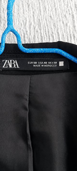 Traje Zara Negro Americana Talla 50 Pantalón 42