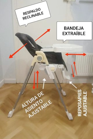 Trona Inglesina Gusto Plegable Regulable