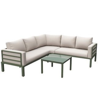 Set di mobili da giardino 4-5 persone, Beige · Tes