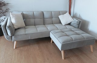 Sofá Cama New María, Gris, Cómodo. ¡EN REBAJA!