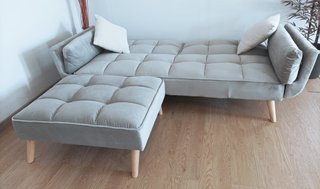 Sofá Cama New María, Gris, Cómodo. ¡EN REBAJA!