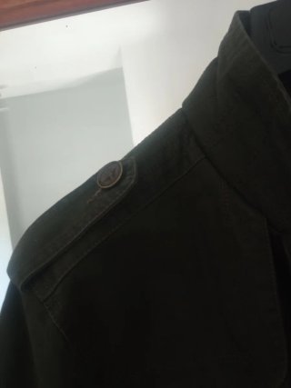 Chaqueta militar verde multi-bolsillo