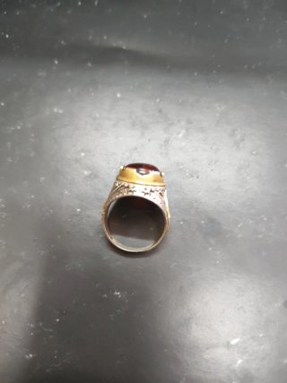 Anillo Plata 925 Talla 69.7 Piedra Roja