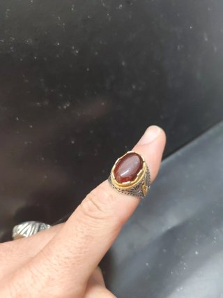 Anillo Plata 925 Talla 69.7 Piedra Roja
