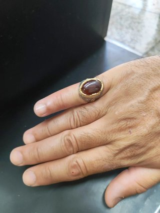 Anillo Plata 925 Talla 69.7 Piedra Roja